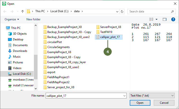 13.10 Downloading DBH data from a file