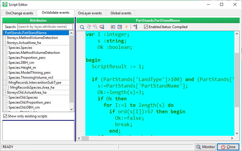 3.21 Script editor